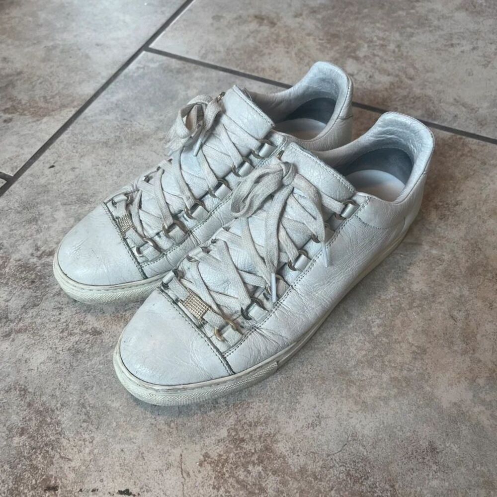 Balenciaga area white leather archive fashion sneaker size 6.5 men’s